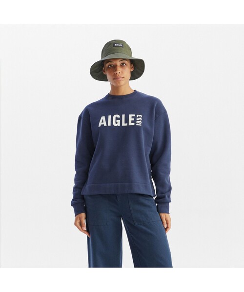AIGLE ロゴスエット　エーグル トレーナースウェット AIGLE トレーナー スウェット クルーネックスウェット メンズ
