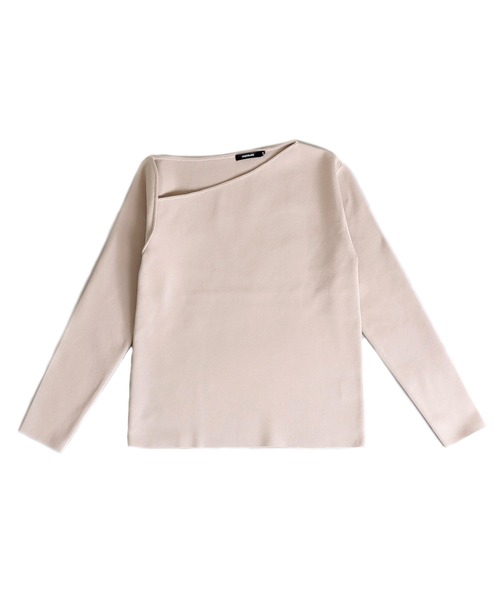 ニット セーター mat yarn design neck pull(アシンメトリーネックプルオーバー) レディース DRESSLAVE ニット セーター mat yarn design neck pull