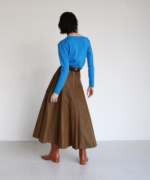 ニット セーター mat yarn design neck pull(アシンメトリーネックプルオーバー) レディース DRESSLAVE ニット セーター mat yarn design neck pull