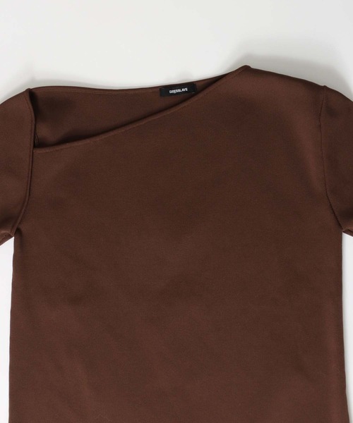 ニット セーター mat yarn design neck pull(アシンメトリーネックプルオーバー) レディース DRESSLAVE ニット セーター mat yarn design neck pull