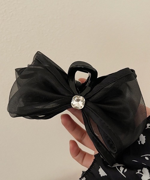 最後⭐︎★⭐︎オーガンジー17ビッグリボンクリップオーガンジーサテン2重生地夢可愛い 最後オーガンジー17ビッグリボンクリップオーガンジーサテン2重生地夢