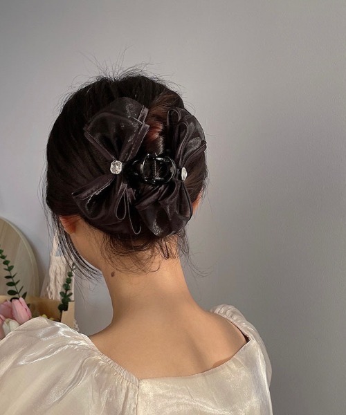 LACーVERT ヘアクリップ オーガンジーリボンバンスクリップ : ZOZOTOWN