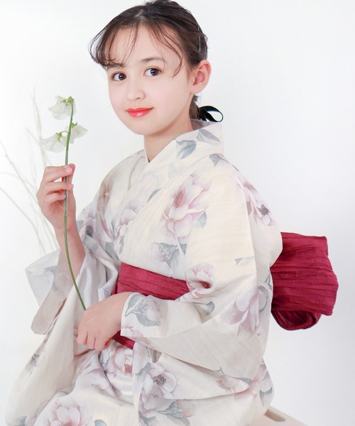 KYOETSU（京越） 浴衣 簡単着付け ワンピース 浴衣 女の子 3点セット