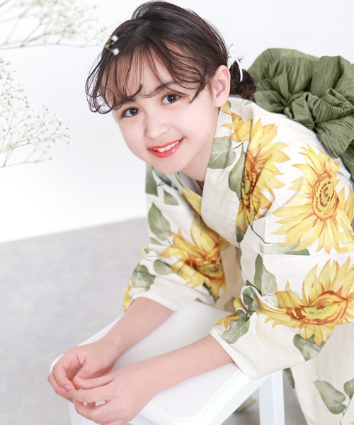 KYOETSU（京越） 浴衣 簡単着付け ワンピース 浴衣 女の子 3点セット