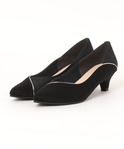 日本製Feeling of yui 布パンプス　ヒールパンプス　ヒール3cm 日本製Feeling of yui 布パンプス ヒールパンプス ヒール3cm