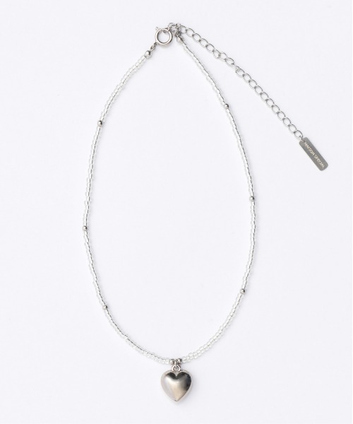 ネックレス Heart Beaded Necklace/ハートビーズネックレス レディース メンズの画像