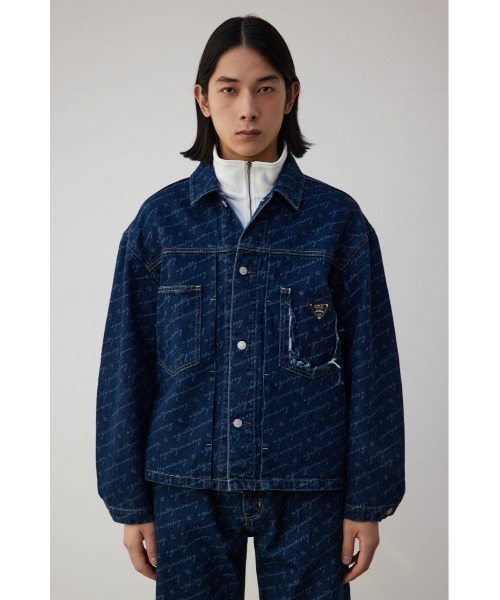 AZUL BY MOUSSY デニムジャケット gジャン DENIMロゴプレート