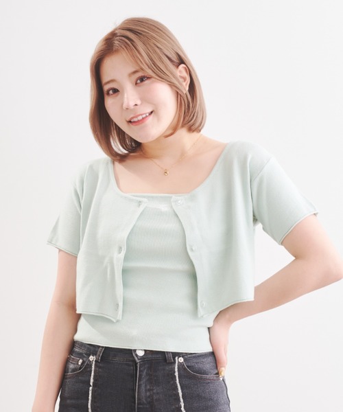 tシャツ アンサンブルサマーニット レディース