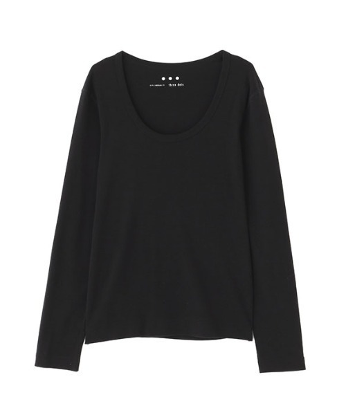 etretokyo オーガニックコットンUネッ クT three dots オーガニックコットンUネックロンTee(S WHITE
