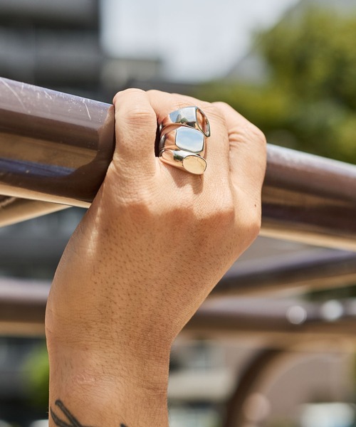 【最終値下げ！】メルタムmeltum シグネットリング 指輪18 meltum 指輪 リング SIGNET OPEN RING / シグネットオープン