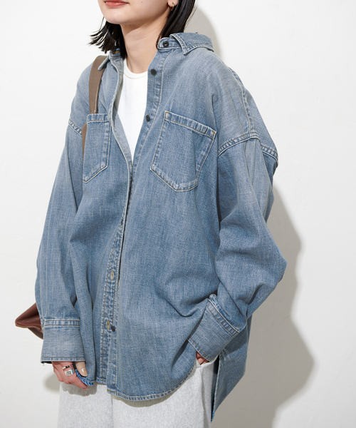 JOURNAL STANDARD ライトオンスデニムシャツ JOURNAL STANDARD シャツ ブラウス 「追加」ライトオンスデニム