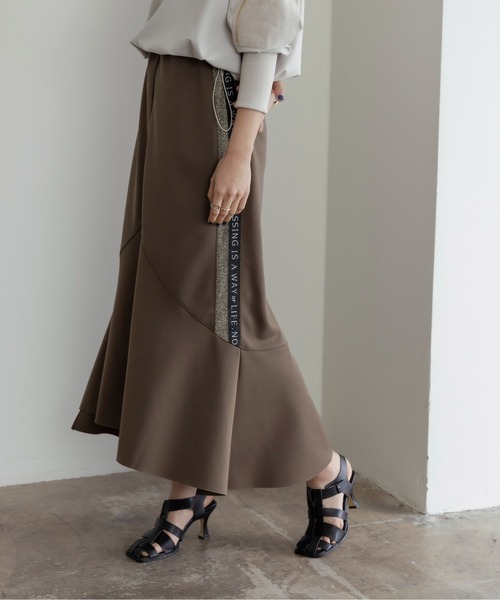 スカート サイドライン ボンディングマーメイドスカート レディース  