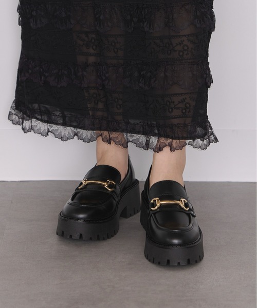 ENESS ローファー 37 eness ローファー 「ENESS」track sole leather bit loafer