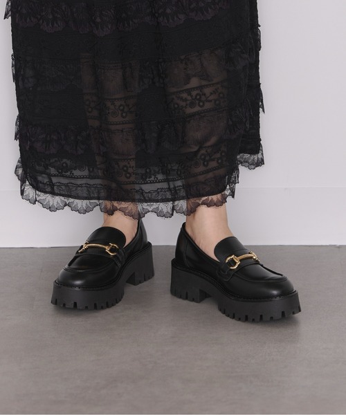 eness ローファー 「ENESS」track sole leather bit loafer