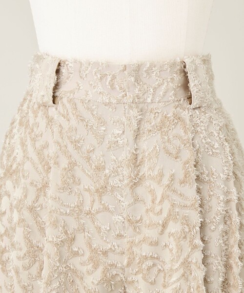 conte スラックス パンツ 「conte」ジャカード タック ワイドパンツ  