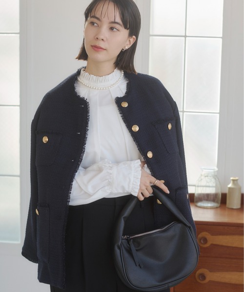 ANGIE ジャケット ノーカラージャケット 卒園式 卒業式 ノーカラー