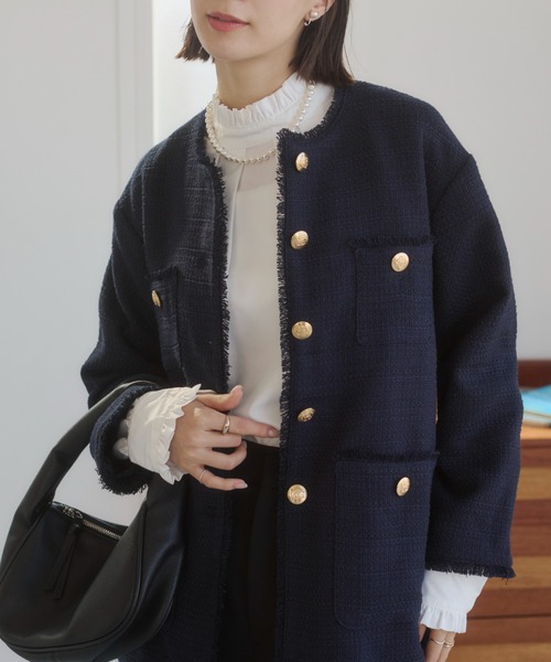 ANGIE ジャケット ノーカラージャケット 卒園式 卒業式 ノーカラー