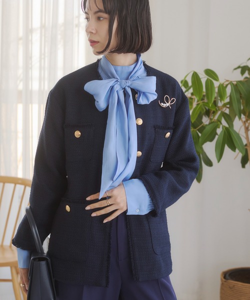 ANGIE ジャケット ノーカラージャケット 卒園式 卒業式 ノーカラー