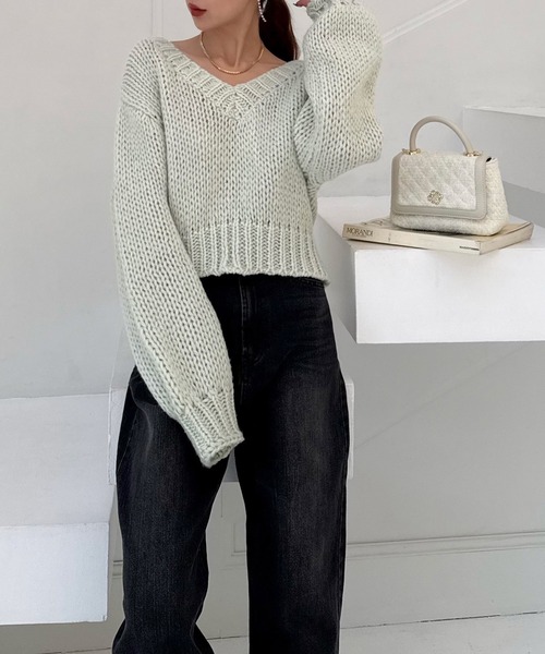 ROYAL PARTY（ロイヤルパーティー） ニット セーター ポッピングカラー