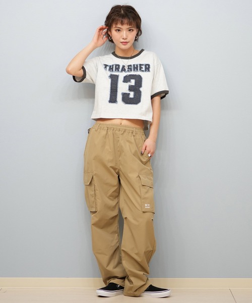 tシャツ THRASHER/スラッシャー リンガーTシャツ 252TH2ST032 レディース