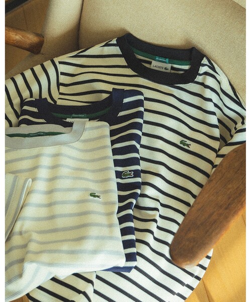 国内配送★LACOSTE★別注 カノコ ボーダー Tシャツ B:MING by BEAMS（ビーミング by ビームス）【別注】LACOSTE