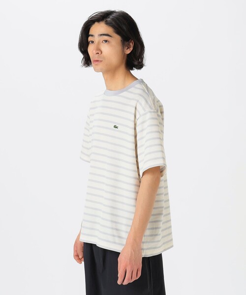 ■LACOSTE■ horizontal ボーダー ロゴ Tシャツ LACOSTE（ラコステ）の「LACOSTE for BEAMS / 別注 ボーダー T
