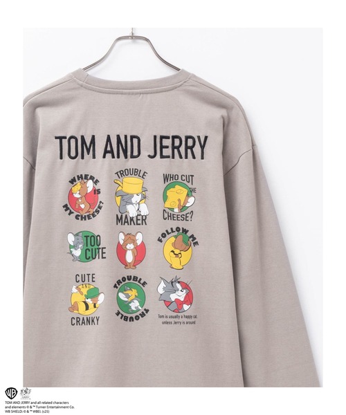 tシャツ TOM＆JERRY ロゴ刺繍集合長袖T メンズ : ZOZOTOWN Yahoo!店