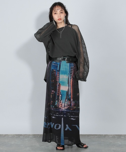 HARE CityPhoto　ナロースカート　ブラック HARE スカート city photoナロースカート(HARE) : ZOZOTOWN