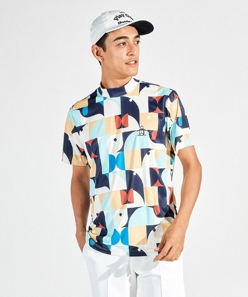 Munsingwear tシャツ 「WEB限定｜70周年」SUNSCREEN 総柄