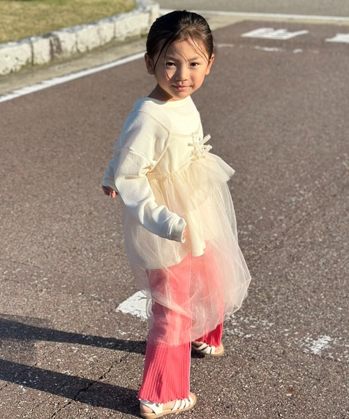 TARKER（ターカー） パンツ リブフレアパンツ キッズ 子供服 女の子