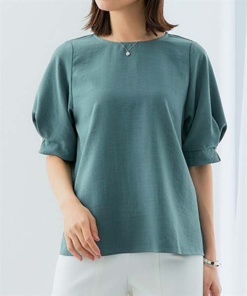 7days Life Styling リネンシャツ ブラウス シャツ 夏 半袖 「接触冷感