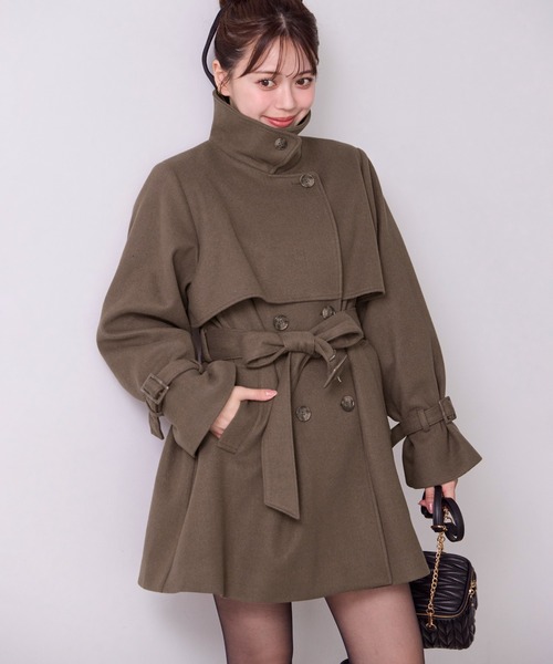 「one after another NICE CLAUP」 チェスターコート MEDIUM ベージュ レディース_画像8