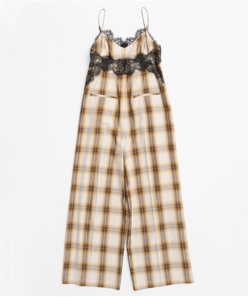 MAISON SPECIAL オールインワン Plaid Lace Camisole All-In-One