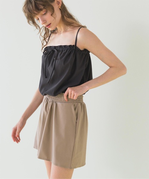 SeaRoomlynn ウエストギャザー Canvas ショートパンツ S SEA DRESS（シードレス） ラッシュガード ウエストギャザー