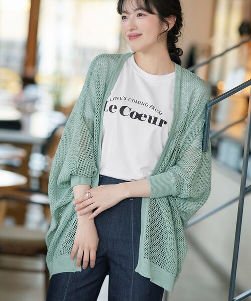 新品ANAYI 配色メッシュ編みニットカーディガン ジップ付きメッシュ編みニットカーディガン｜SOFFITTO（ソフィット