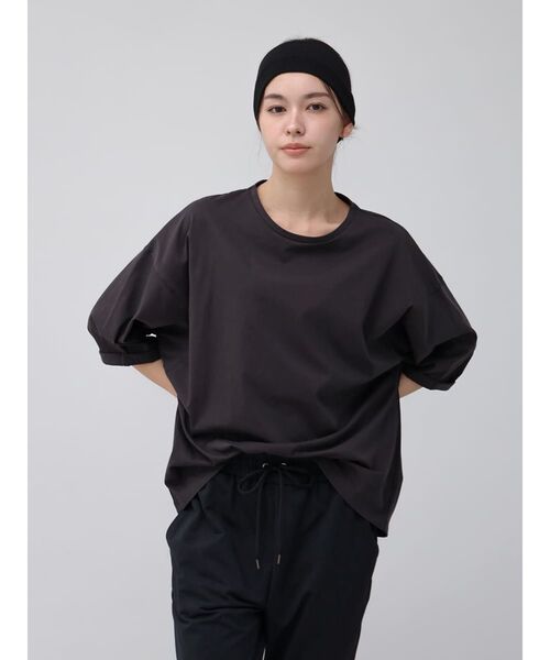 tシャツ 「ストレッチ」ボックスシルエットクルーネックT レディース