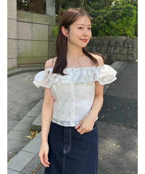「SNIDEL」 半袖ブラウス ONE SIZE ブラウン レディース SNIDEL レディースシャツ、ブラウス｜トップス｜ファッション