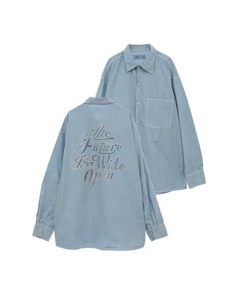 ブラウス シャツ 「限定展開」PIGMENT DYE BACK PRINT SHIRT レディース メンズ