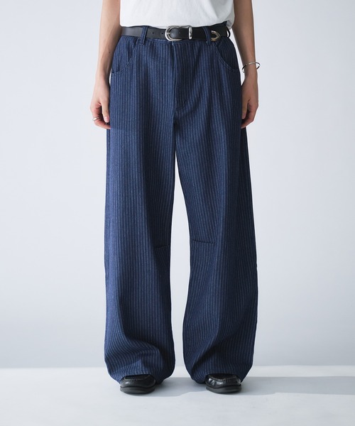 メンズ ワイド デニム ドレープ ストレート ジーンズ 09708 SEQUENZE ジーンズ 「sqnz（エスキュンズ）」sqnz twist drape
