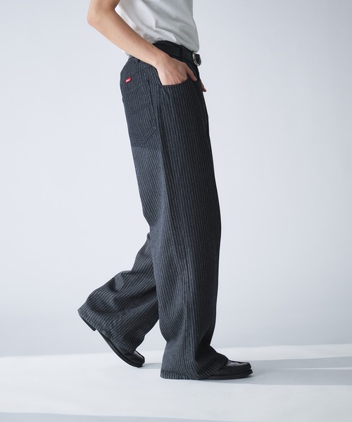 PUSH PUSH stripe wide denim ストライプワイドデニム PP STRIPES PANTS ストライプ ワイドデニム PUSH PUSH - メルカリ