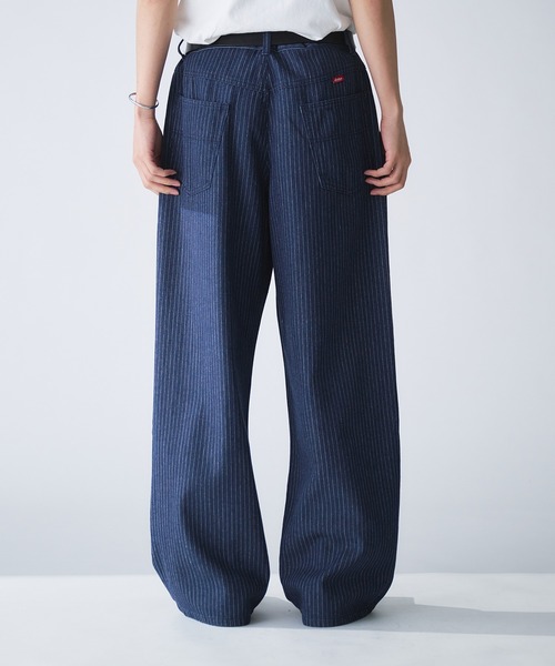 Adoon plain ジーンズ STRIPE DART WIDE STRAIGHT DENIM