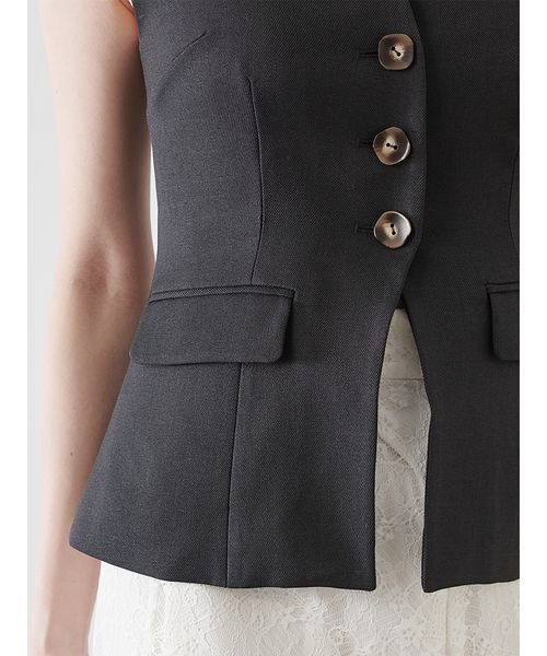 SNIDEL ジレトップス ブラウン SNIDEL｜ジレトップス | Rakuten Fashion(楽天ファッション／旧