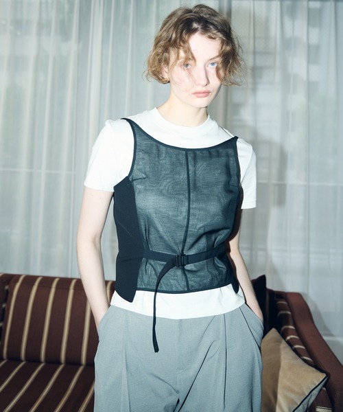ブラウス シャツ バックアンドフロントジレ / Back and Front Gilet レディース