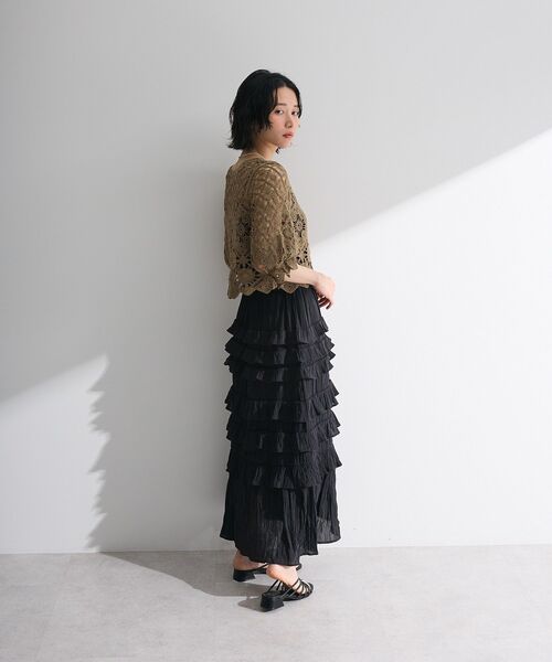 MUVEIL フリルフリルスカート グリーン くすみグリーンフリル×スカート水着 23t | ANDESIR