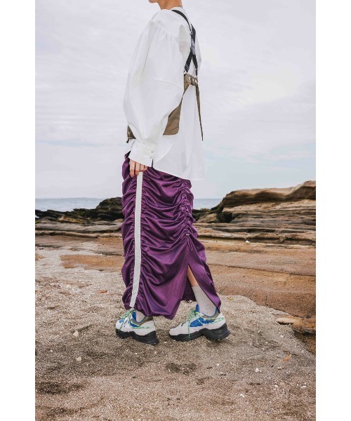 OMMO（オーエムエムオー） ロング スカート DRAWSTRING JERSEY SK