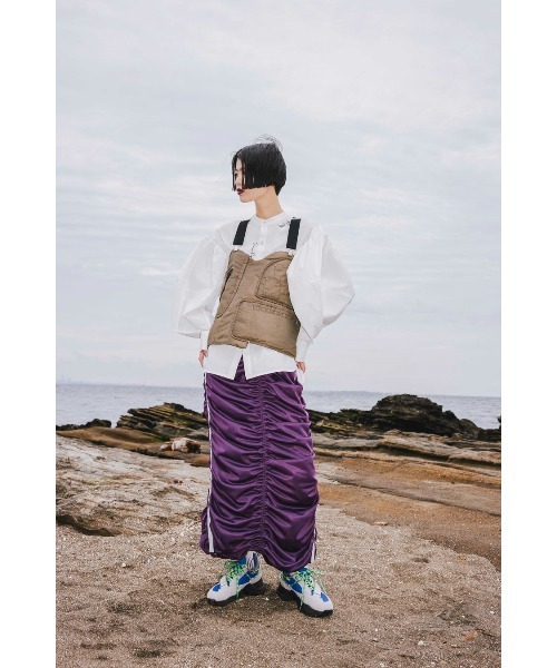 OMMO（オーエムエムオー） ロング スカート DRAWSTRING JERSEY SK