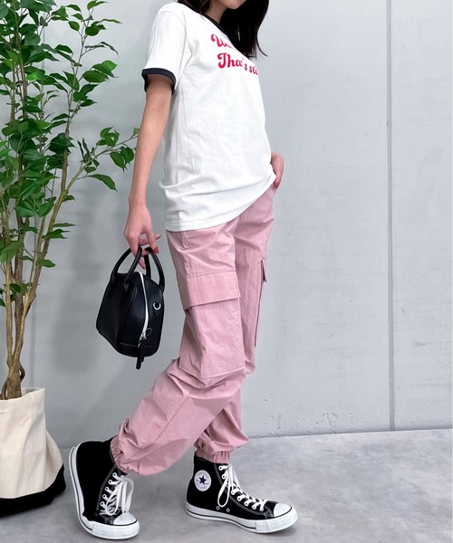tシャツ 「spiritoso」WAIT A MINUTEイチゴプリント リンガーTシャツ レディース | spiritoso | 07