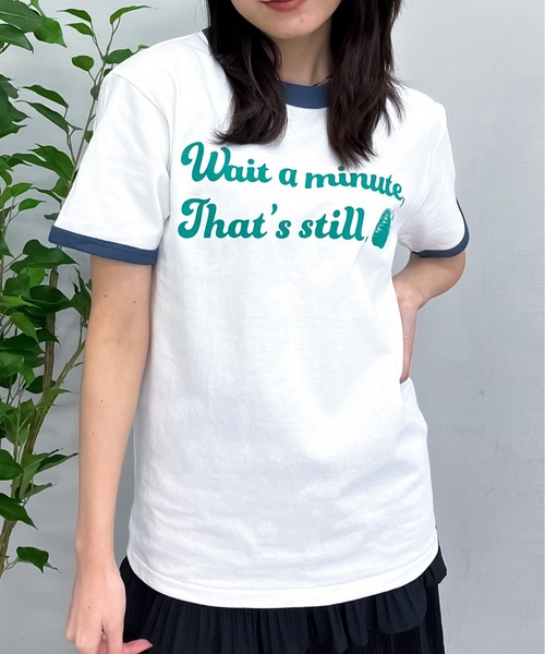 tシャツ 「spiritoso」WAIT A MINUTEイチゴプリント リンガーTシャツ レディース | spiritoso | 11