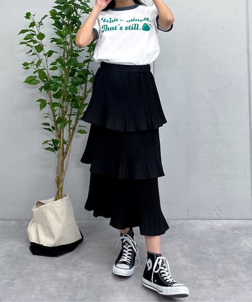 tシャツ 「spiritoso」WAIT A MINUTEイチゴプリント リンガーTシャツ レディース | spiritoso | 14
