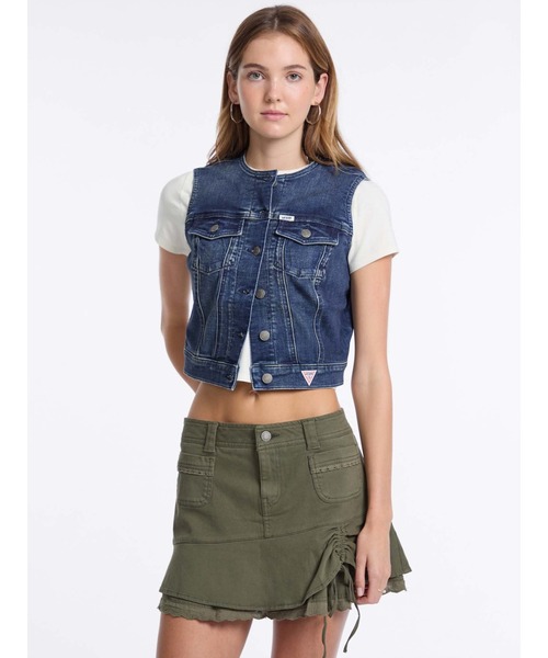 GUESS（ゲス） ベスト ジレ GUESS Originals Denim Top デニム ベスト